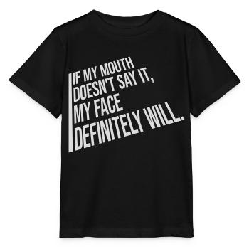 Mon visage le fera certainement - T-shirt bio MINI CREATOR Stanley/Stella Enfant - noir - Devant - Mikhail (115cm)