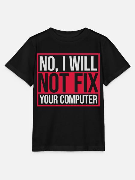 not fix your computer - Stanley/Stella Kinder T-Shirt MINI CREATOR  - Schwarz