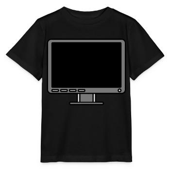 Icon Logo Computer Screen - Stanley/Stella MINI CREATOR Kids’ T-Shirt - black - Front - Mikhail (115cm)
