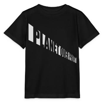 Planète sur le devis de profit - T-shirt bio MINI CREATOR Stanley/Stella Enfant - noir - Devant - Mikhail (115cm)