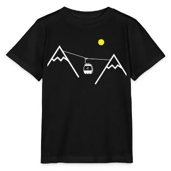 Seilbahn zwischen den Bergen - Stanley/Stella Kinder T-Shirt MINI CREATOR  - Schwarz - Vorne - Mikhail (115cm)