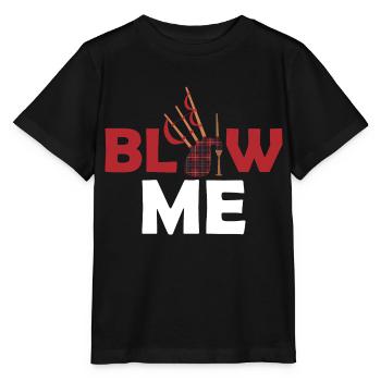 Blow Me Bagpipe Scotsman Bagpiper - T-shirt bio MINI CREATOR Stanley/Stella Enfant - noir - Devant - Mikhail (115cm)