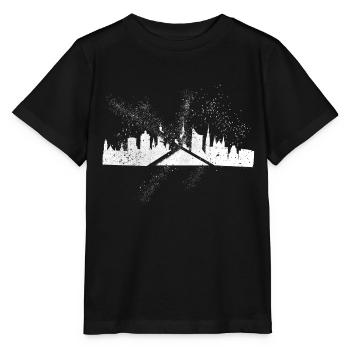 Leipzig Deutschland Stadt Skyline Grunge Splash - Stanley/Stella Kinder T-Shirt MINI CREATOR  - Schwarz - Vorne - Mikhail (115cm)