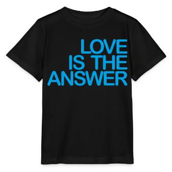 LOVE is the ANSWER 03 azzurro - Maglietta per bambini MINI CREATOR di Stanley/Stella - nero - Fronte - Mikhail (115cm)