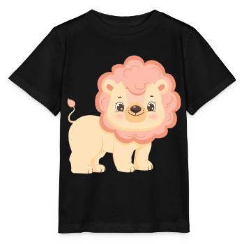 Löwe Familie Mutter Baby T-Shirt - Stanley/Stella Kinder T-Shirt MINI CREATOR  - Schwarz - Vorne - Mikhail (115cm)