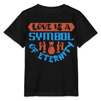 LIEBE IST EIN SYMBOL DER EWIGKEIT - Stanley/Stella Kinder T-Shirt MINI CREATOR  - Schwarz - Vorne - Mikhail (115cm)
