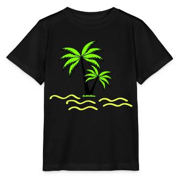 Palmen - Stanley/Stella Kinder T-Shirt MINI CREATOR  - Schwarz - Vorne - Mikhail (115cm)