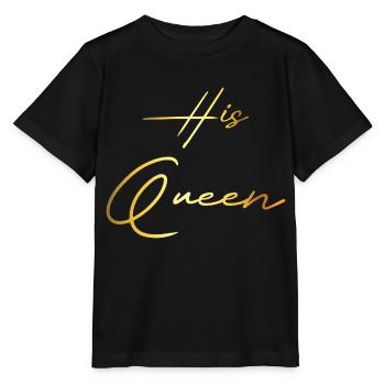 His Queen Her King Couple Gold - Stanley/Stella Kinder T-Shirt MINI CREATOR  - Schwarz - Vorne - Mikhail (115cm)