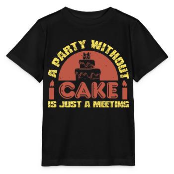 UNE FÊTE SANS GÂTEAU N’EST QU’UNE RÉUNION - T-shirt bio MINI CREATOR Stanley/Stella Enfant - noir - Devant - Mikhail (115cm)