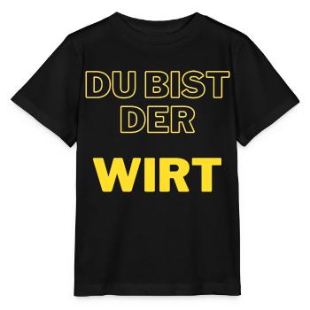 DU BIST DER WIRT - Stanley/Stella Kinder T-Shirt MINI CREATOR  - Schwarz - Vorne - Mikhail (115cm)