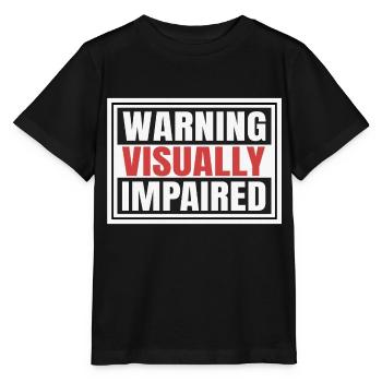 Avertissement pour déficience visuelle - T-shirt bio MINI CREATOR Stanley/Stella Enfant - noir - Devant - Mikhail (115cm)