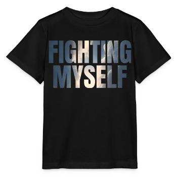 fighting myself Depression Geschenkidee - Stanley/Stella Kinder T-Shirt MINI CREATOR  - Schwarz - Vorne - Mikhail (115cm)