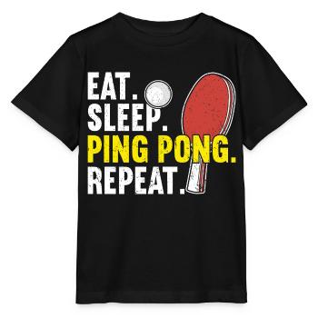 Ping Pong Table Tennis Ping-Pong - Stanley/Stella MINI CREATOR Kids’ T-Shirt - black - Front - Mikhail (115cm)