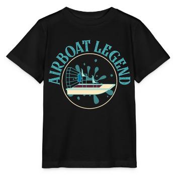 Airboat Legend Hydroplane Air Boat Propeller Swamp - Stanley/Stella Kinder T-Shirt MINI CREATOR  - Schwarz - Vorne - Mikhail (115cm)
