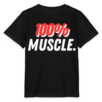 100% musculaire. - T-shirt bio MINI CREATOR Stanley/Stella Enfant - noir - Devant - Mikhail (115cm)