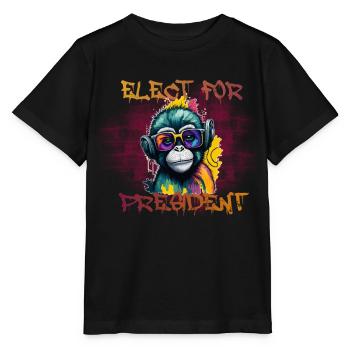 Stimmen Sie für APE presidente - Stanley/Stella Kinder T-Shirt MINI CREATOR  - Schwarz - Vorne - Mikhail (115cm)