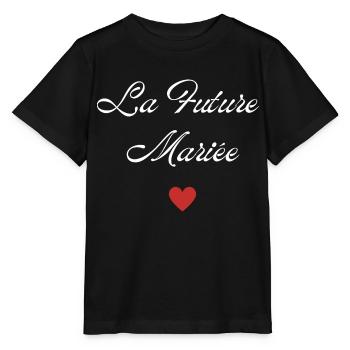 La future mariée floral - T-shirt bio MINI CREATOR Stanley/Stella Enfant - noir - Devant - Mikhail (115cm)