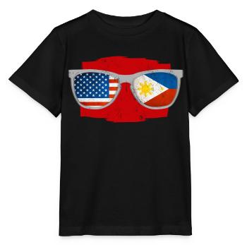 Philippinisch-amerikanische Freundschaft - Stanley/Stella Kinder T-Shirt MINI CREATOR  - Schwarz - Vorne - Mikhail (115cm)