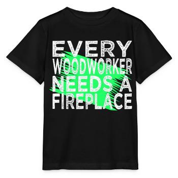 Arboriculture Safety Helmet Chainsaw Carpenter - Stanley/Stella MINI CREATOR Kids’ T-Shirt - black - Front - Mikhail (115cm)
