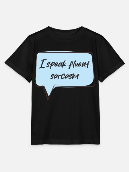 Ich spreche fließend Sarkasmus - Stanley/Stella Kinder T-Shirt MINI CREATOR  - Schwarz
