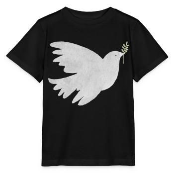 Friedenstaube - Stanley/Stella Kinder T-Shirt MINI CREATOR  - Schwarz - Vorne - Mikhail (115cm)