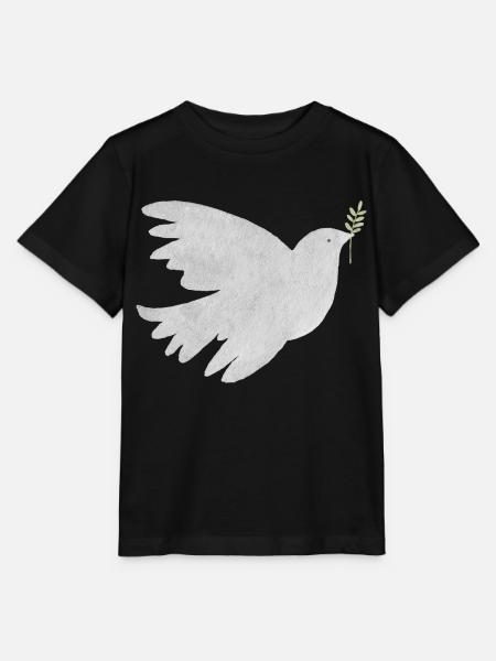 Friedenstaube - Stanley/Stella Kinder T-Shirt MINI CREATOR - Schwarz