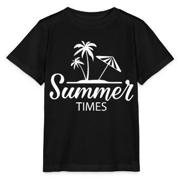 Horaires d’été - T-shirt bio MINI CREATOR Stanley/Stella Enfant - noir - Devant - Mikhail (115cm)