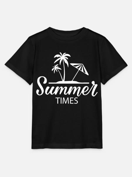 Summer Times - Stanley/Stella MINI CREATOR Kids’ T-Shirt - black