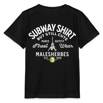 Paris subway shirt malesherbes - Stanley/Stella MINI CREATOR Kids’ T-Shirt - black - Front - Mikhail (115cm)
