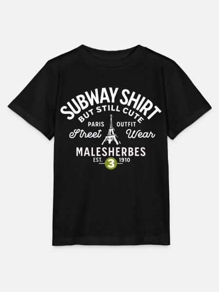 Pariser U-Bahn-Hemd malesherbes - Stanley/Stella Kinder T-Shirt MINI CREATOR - Schwarz