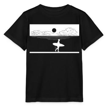 Surfing Surfboard Surfer Wassersport - Stanley/Stella Kinder T-Shirt MINI CREATOR  - Schwarz - Vorne - Mikhail (115cm)
