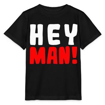 Hey man! - Stanley/Stella Kinder T-Shirt MINI CREATOR  - Schwarz - Vorne - Mikhail (115cm)