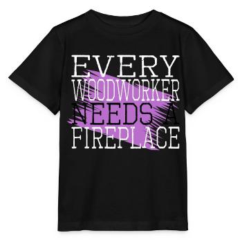joke americas felling woodworker - Stanley/Stella Kinder T-Shirt MINI CREATOR  - Schwarz - Vorne - Mikhail (115cm)