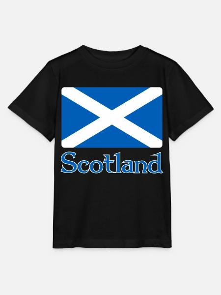 Skotlannin lippu tekstillä - Stanley/Stella T-shirt MINI CREATOR til børn - sort
