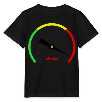 Stress-o-Meter - Stanley/Stella Kinder T-Shirt MINI CREATOR  - Schwarz - Vorne - Mikhail (115cm)