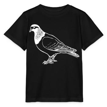 Taube Hand gezeichnet Vogel - Stanley/Stella Kinder T-Shirt MINI CREATOR  - Schwarz - Vorne - Mikhail (115cm)