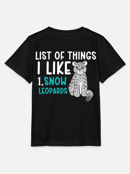 Schneeleopard - Stanley/Stella Kinder T-Shirt MINI CREATOR  - Schwarz