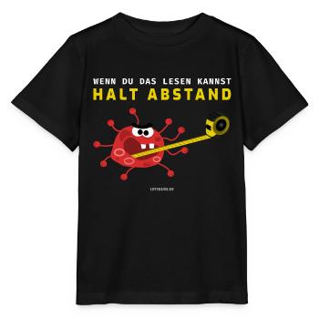 Halt Abstand - Stanley/Stella Kinder T-Shirt MINI CREATOR  - Schwarz - Vorne - Mikhail (115cm)