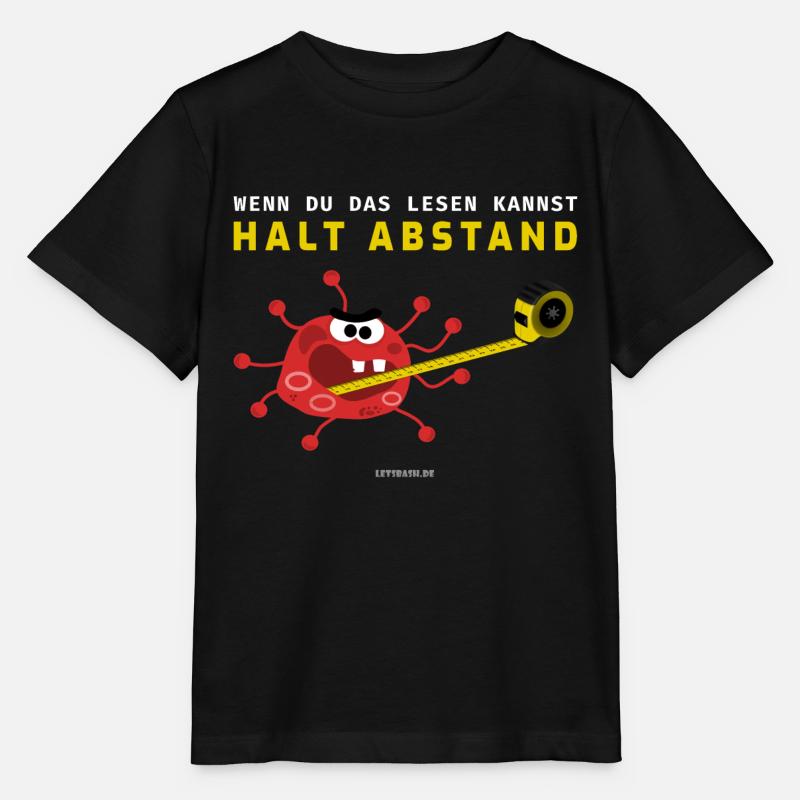 Halt Abstand - Stanley/Stella Kinder T-Shirt MINI CREATOR  - Schwarz