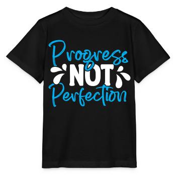 Le progrès au lieu de la perfection L’amour de soi - T-shirt bio MINI CREATOR Stanley/Stella Enfant - noir - Devant - Mikhail (115cm)