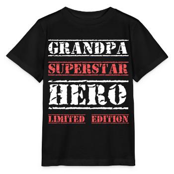 Meilleure citation de grand-père étoile - T-shirt bio MINI CREATOR Stanley/Stella Enfant - noir - Devant - Mikhail (115cm)