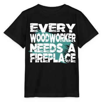 safety helmet tools tree jokes - Stanley/Stella MINI CREATOR Kids’ T-Shirt - black - Front - Mikhail (115cm)