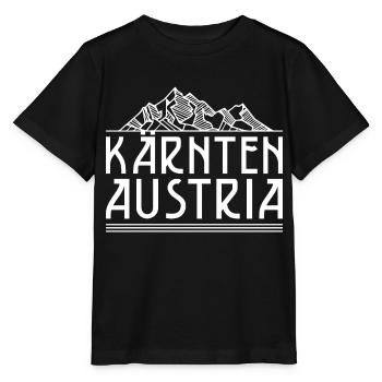 Carinthie Autriche Drapeau Armoiries Montagnes - T-shirt bio MINI CREATOR Stanley/Stella Enfant - noir - Devant - Mikhail (115cm)