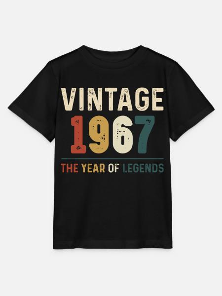 57 Years Old Vintage 1967 57th Birthday Gifts - Stanley/Stella MINI CREATOR Kids’ T-Shirt - black