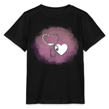 Herz - Stanley/Stella Kinder T-Shirt MINI CREATOR  - Schwarz - Vorne - Mikhail (115cm)