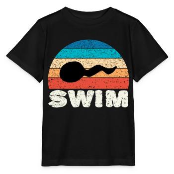 Coucher de soleil rétro vintage - flotteur - T-shirt bio MINI CREATOR Stanley/Stella Enfant - noir - Devant - Mikhail (115cm)