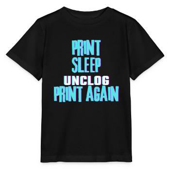 Imprimer Sommeil Déboucher Imprimer à nouveau - T-shirt bio MINI CREATOR Stanley/Stella Enfant - noir - Devant - Mikhail (115cm)