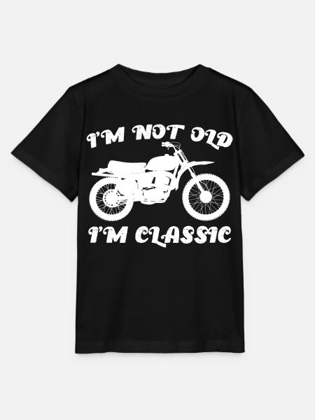 Ik ben niet oud, ik ben klassiek - Stanley/Stella Kinder-T-shirt MINI CREATOR  - zwart