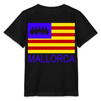 mallorca Fahne - Stanley/Stella Kinder T-Shirt MINI CREATOR  - Schwarz - Vorne - Mikhail (115cm)