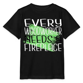 safety helmet arboriculture woodworking - Stanley/Stella MINI CREATOR Kids’ T-Shirt - black - Front - Mikhail (115cm)